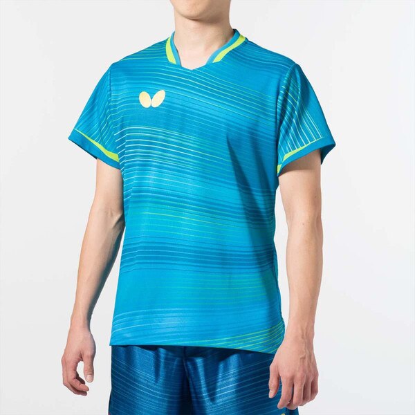 Butterfly Elistar11 Shirt - Blue - Front - Model